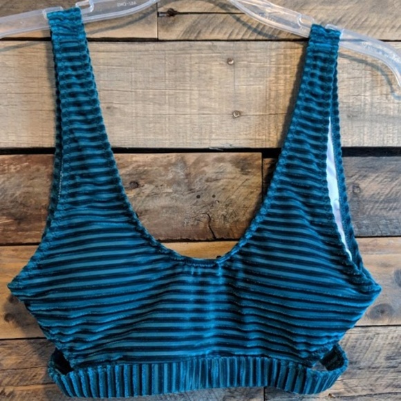 emerald velvet solid bikini